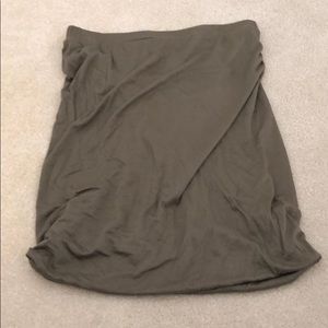 Army green mini skirt